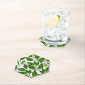 緑茶の継ぎ目のないパタ葉ーン ペーパーコースター (インサイチュ)