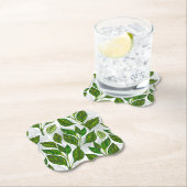 緑茶の継ぎ目のないパタ葉ーン ペーパーコースター (インサイチュ)