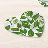 緑茶の継ぎ目のないパタ葉ーン ペーパーコースター (アングル)