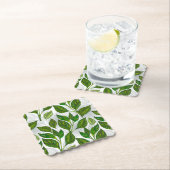 緑茶の継ぎ目のないパタ葉ーン ペーパーコースター (インサイチュ)