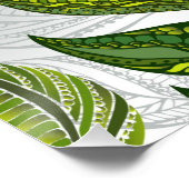 緑茶の継ぎ目のないパタ葉ーン ポスター (コーナー)