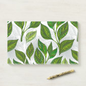 緑茶の継ぎ目のないパタ葉ーン ポストイット (デスク)