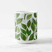 緑茶の継ぎ目のないパタ葉ーン モーフィングマグカップ (中央)