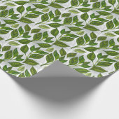 緑茶の継ぎ目のないパタ葉ーン ラッピングペーパー (角)