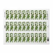 緑茶の継ぎ目のないパタ葉ーン ラベル (フルシート)