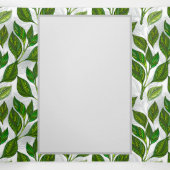 緑茶の継ぎ目のないパタ葉ーン 三つ折りカード (内部中)