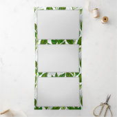 緑茶の継ぎ目のないパタ葉ーン 三つ折りクリスマスカード (内部)