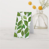 緑茶の継ぎ目のないパタ葉ーン 予約カード (正面)