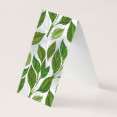 緑茶の継ぎ目のないパタ葉ーン 名刺 (正面)