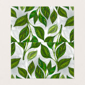 緑茶の継ぎ目のないパタ葉ーン 名刺 (外部フラット)