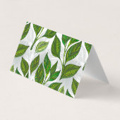 緑茶の継ぎ目のないパタ葉ーン 名刺 (裏面)