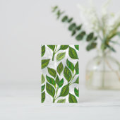 緑茶の継ぎ目のないパタ葉ーン 名刺 (スタンド正面)