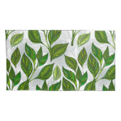 緑茶の継ぎ目のないパタ葉ーン 枕カバー (裏面-右)