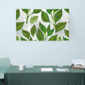 緑茶の継ぎ目のないパタ葉ーン 横断幕 (トレードショー)