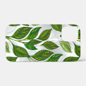 緑茶の継ぎ目のないパタ葉ーン Case-Mate iPhoneケース (裏面 (横))