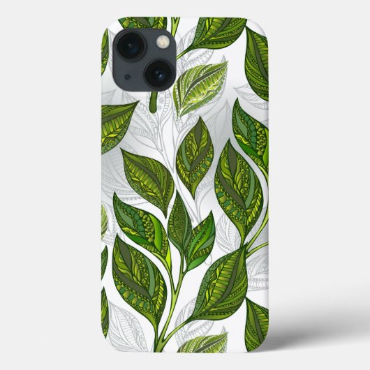 緑茶の継ぎ目のないパタ葉ーン Case-Mate iPhoneケース (裏面)