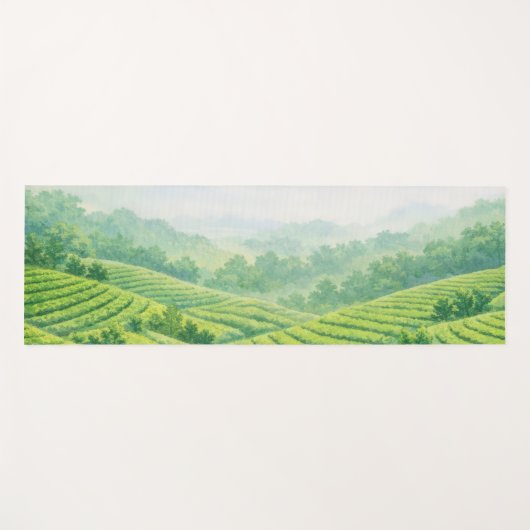 緑茶の農園風景 ヨガマット (正面(横))