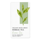 緑茶オーガニックの生茶のビジネスラベル ラベル (正面)