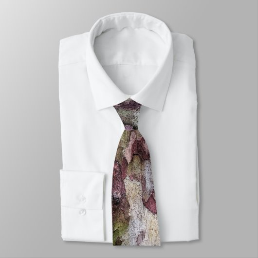 緑茶カモフラージュの樹皮パターン ネクタイ (タイ)