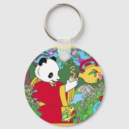 緑茶キーチェーン キーホルダー (正面)