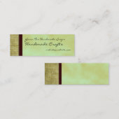緑茶テーマ名刺ハングタグ スキニー名刺 (正面/裏面)