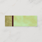 緑茶テーマ名刺ハングタグ スキニー名刺 (裏面)