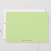 緑茶パーティーの誕生日パーティーの招待 招待状 (裏面)