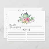 緑茶ポットフローラレシピカード (正面/裏面)