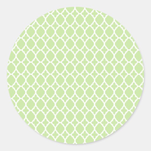 緑茶モロッコタイルのシール ラウンドシール (正面)