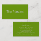 緑茶単色 名刺 (正面/裏面)