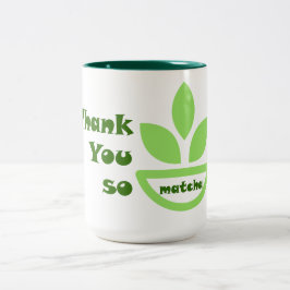 緑茶応援：ありがとうMatcha ツートーンマグカップ