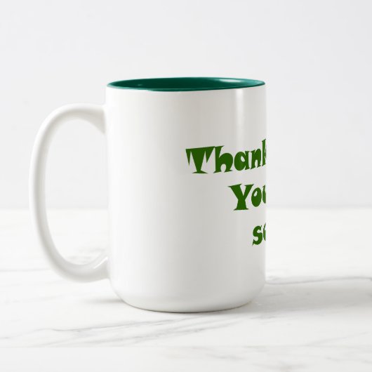 緑茶応援:ありがとうMatcha ツートーンマグカップ (左)