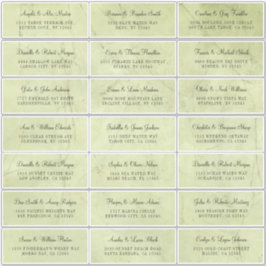 緑茶淡い色の個別住所 シール