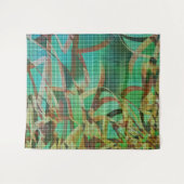 緑茶色と茶色の籠のスタイルは乾燥した藁に似ている タペストリー (正面(横))