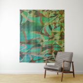 緑茶色と茶色の籠のスタイルは乾燥した藁に似ている タペストリー (インサイチュ)