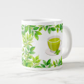 緑茶 ジャンボコーヒーマグカップ (正面右)