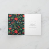 緑茶 ブラウン クリスマス 花柄 フォト ハッピー (内部)