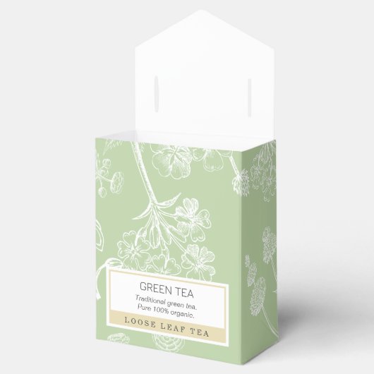 緑茶 – ルーズリーフ茶包装小箱 フェイバーボックス (オープン)