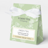 緑茶 – ルーズリーフ茶包装小箱 フェイバーボックス (正面サイド)