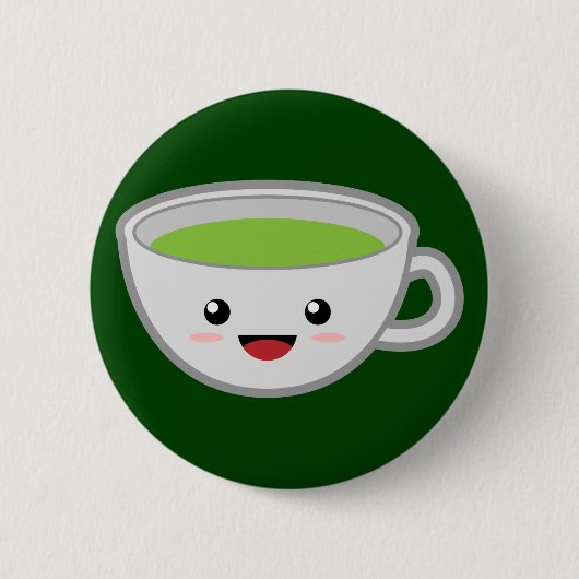 緑茶 缶バッジ (正面)