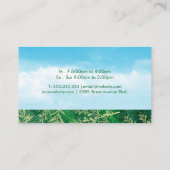 緑茶 |雲と葉の枝 名刺 (裏面)