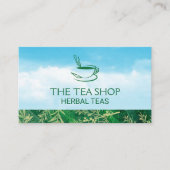 緑茶 |雲と葉の枝 名刺 (正面)