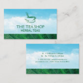 緑茶 |雲と葉 名刺 (正面/裏面)