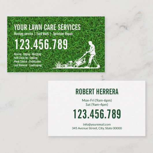 緑草刈糸ガーデニング気に造園 名刺 (正面/裏面)