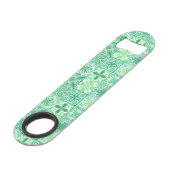 緑華美と白のタイル スピード栓抜き (裏面アングル)