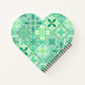 緑華美と白のタイル ノートブック (裏面)