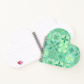 緑華美と白のタイル ノートブック (内部)