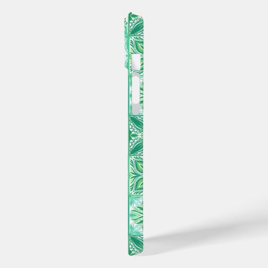 緑華美と白のタイル Case-Mate iPhoneケース (裏面 / 左)