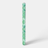 緑華美と白のタイル SAMSUNG GALAXYケース (左側面)