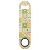 緑華美と黄色のタイル スピード栓抜き (正面)